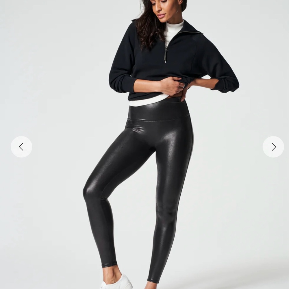 SPANX Glossy Black Leggings